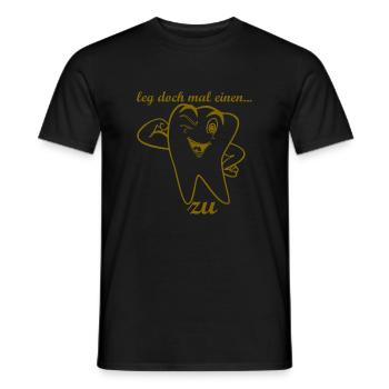 zahn run laufen - Männer T-Shirt - Schwarz - Vorne - AI Model Male 178 light (178cm)