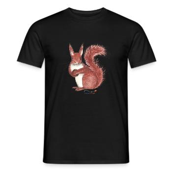 Eichhörnchen - Männer T-Shirt - Schwarz - Vorne - AI Model Male 178 light (178cm)