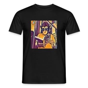 The Thinking Monkey - The Thinking Monkey - Men's T-Shirt - black - Front - AI Model Male 178 light (178cm)