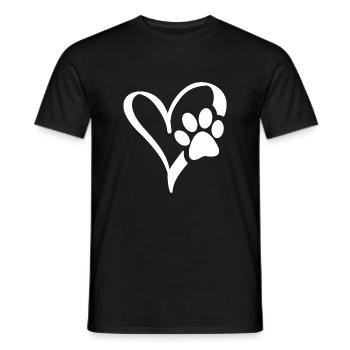 Coeur de pattes - T-shirt homme - noir - Devant - AI Model Male 178 light (178cm)