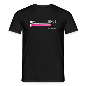 Internal Loading Doctor. Humor Future doctor - Men's T-Shirt - black - Front - AI Model Male 178 light (178cm)