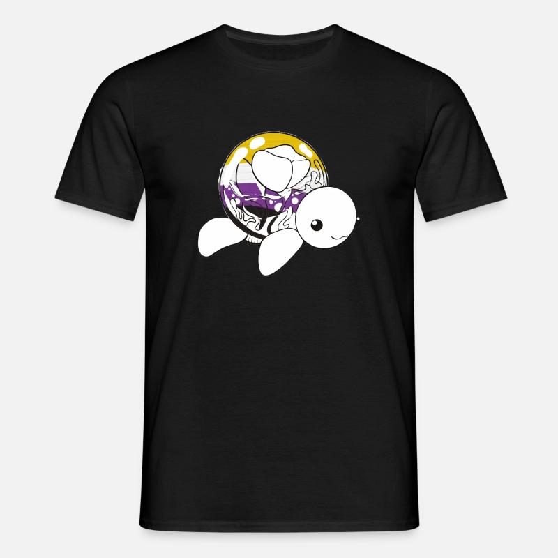 Non binary turtle - Männer T-Shirt - Schwarz