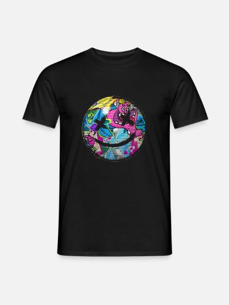 Graffiti style Splash hip hop couleurs peintre couleur - T-shirt homme - noir