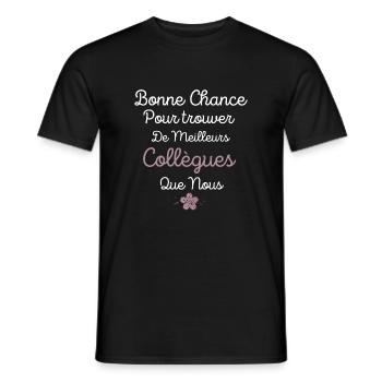 Bonne Chance idée Cadeau départ retraite métier - T-shirt homme - noir - Devant - AI Model Male 178 light (178cm)