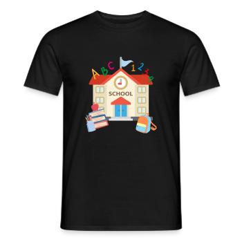 Schule Einschulung 1 - Männer T-Shirt - Schwarz - Vorne - AI Model Male 178 light (178cm)