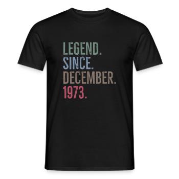 Legend Since December 1973 - Men's T-Shirt - black - Front - AI Model Male 178 light (178cm)