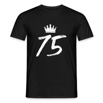 75 Couronne numérique - T-shirt homme - noir - Devant - AI Model Male 178 light (178cm)