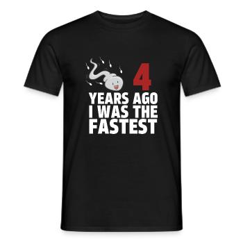 4 Years Ago I Was The Fastest - Men's T-Shirt - black - Front - AI Model Male 178 light (178cm)