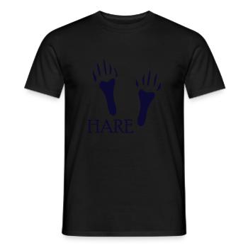 HARE PAW DOG CAT PET - Men's T-Shirt - black - Front - AI Model Male 178 light (178cm)