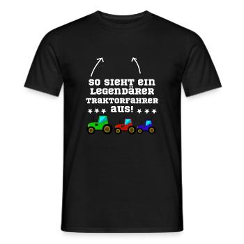 Legendärer Traktorfahrer Traktor Trecker - Männer T-Shirt - Schwarz - Vorne - AI Model Male 178 light (178cm)