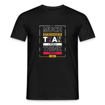 Beaucoup plus fort que vous ne le pensez - T-shirt homme - noir - Devant - AI Model Male 178 light (178cm)