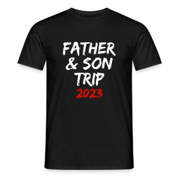 father and son trip 2023 father and son trip - Men's T-Shirt - black - Front - AI Model Male 178 light (178cm)