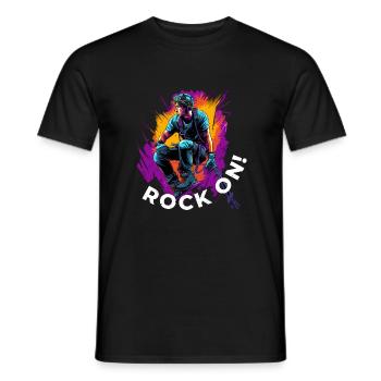 Rock On! Climbing, Rock Climber, Climb - Men's T-Shirt - black - Front - AI Model Male 178 light (178cm)