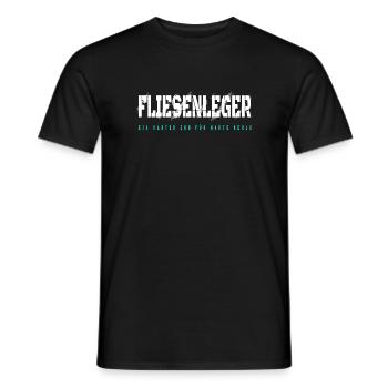 Fliesenleger Design - Männer T-Shirt - Schwarz - Vorne - AI Model Male 178 light (178cm)
