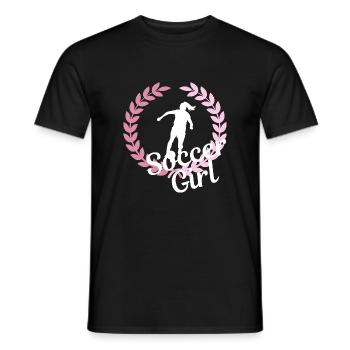 Fußball Mädchen, Frauenfußball, Frauenfußball, Sport - Männer T-Shirt - Schwarz - Vorne - AI Model Male 178 light (178cm)