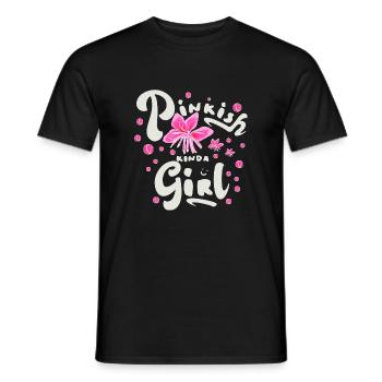 Pinkes Mädchen - Girls Spruch - Männer T-Shirt - Schwarz - Vorne - AI Model Male 178 light (178cm)