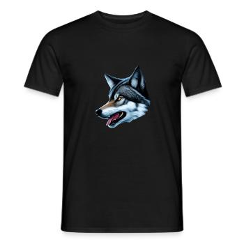 Wolf - Men's T-Shirt - black - Front - AI Model Male 178 light (178cm)