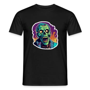Zombie - Men's T-Shirt - black - Front - AI Model Male 178 light (178cm)