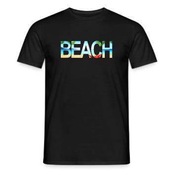 Beach - Männer T-Shirt - Schwarz - Vorne - AI Model Male 178 light (178cm)