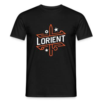 lorient - T-shirt homme - noir - Devant - AI Model Male 178 light (178cm)