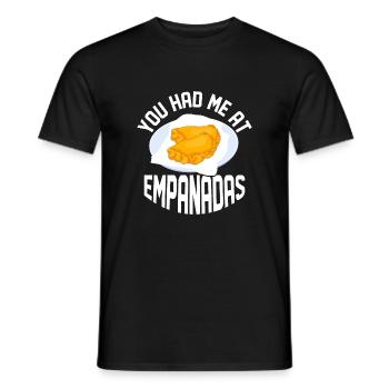 You Had Me At Empanadas Food Dessert Latin Pastry - Men's T-Shirt - black - Front - AI Model Male 178 light (178cm)