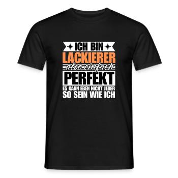 Perfekter Lackierer - Männer T-Shirt - Schwarz - Vorne - AI Model Male 178 light (178cm)