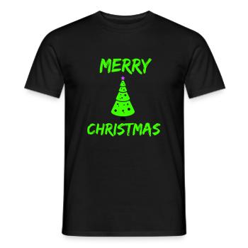merry christmas - Männer T-Shirt - Schwarz - Vorne - AI Model Male 178 light (178cm)