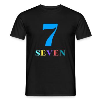 Siebt-7-jähriges Jubiläum - Männer T-Shirt - Schwarz - Vorne - AI Model Male 178 light (178cm)