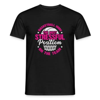 Cadeau de maman de basket-ball - T-shirt homme - noir - Devant - AI Model Male 178 light (178cm)