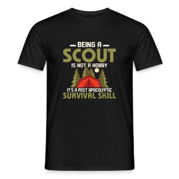 Apocalypse Ready: Scout Skills Mastery Tee - Men's T-Shirt - black - Front - AI Model Male 178 light (178cm)
