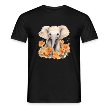 Fleur de gentil géant - T-shirt homme - noir - Devant - AI Model Male 178 light (178cm)