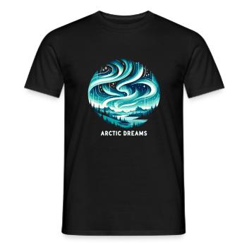 Arktisches Flüstern - Männer T-Shirt - Schwarz - Vorne - AI Model Male 178 light (178cm)