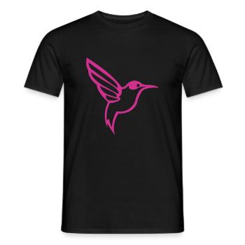 Colibri Oiseau - T-shirt homme - noir - Devant - AI Model Male 178 light (178cm)