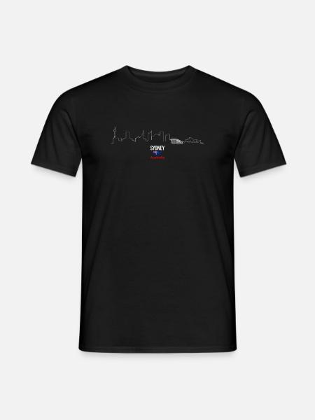 Sydney Skyline Line Art Australia - Men's T-Shirt - black
