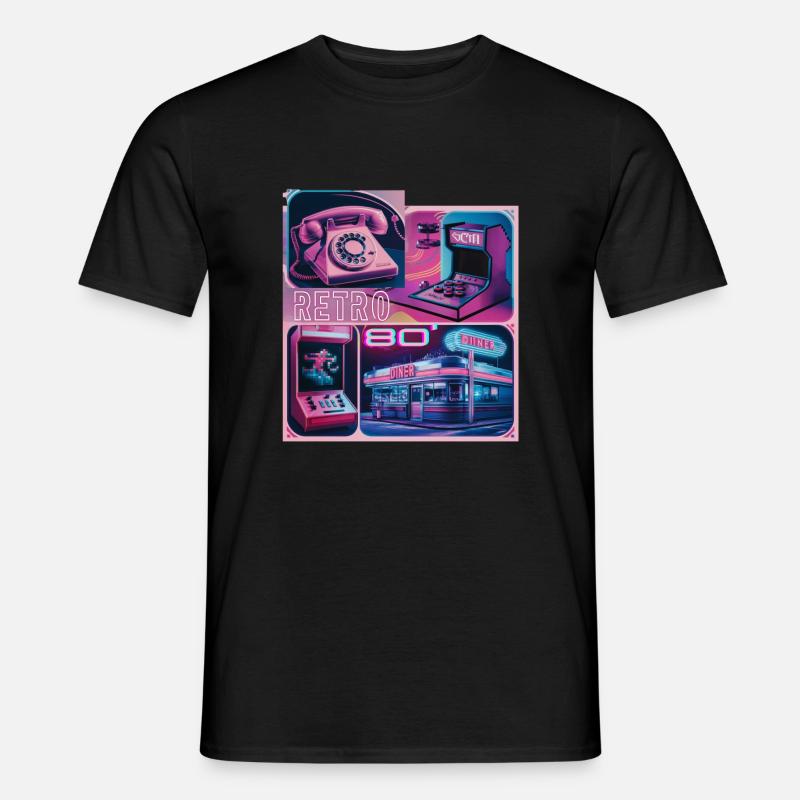 Retro-Vibe - Männer T-Shirt - Schwarz