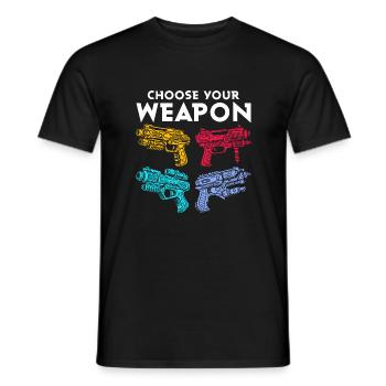 Choose Your Weapon Squirt Gun Summer Water Fun - Men's T-Shirt - black - Front - AI Model Male 178 light (178cm)