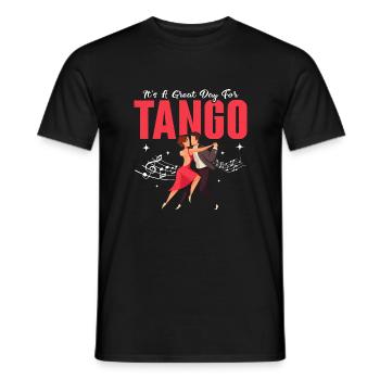 C’est un grand jour pour le tango Musique latine Danse du tango - T-shirt homme - noir - Devant - AI Model Male 178 light (178cm)