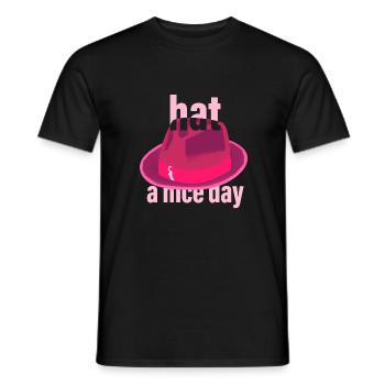 Hat a Nice Day - Men's T-Shirt - black - Front - AI Model Male 178 light (178cm)
