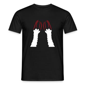 Chats, Griffes, Pattes, Pattes, Griffes, Griffures, Rayures - T-shirt homme - noir - Devant - AI Model Male 178 light (178cm)