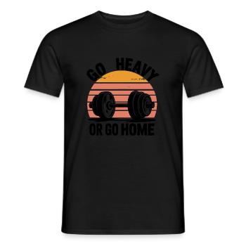 Conception de motivation de salle de sport - T-shirt homme - noir - Devant - AI Model Male 178 light (178cm)
