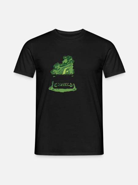 Author Writer Typewriter - Men's T-Shirt - black