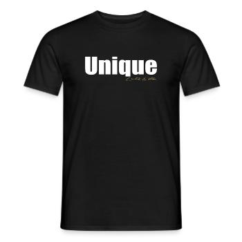 Unique - Men's T-Shirt - black - Front - AI Model Male 178 light (178cm)
