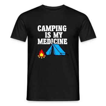 Camping Medicine - Men's T-Shirt - black - Front - AI Model Male 178 light (178cm)