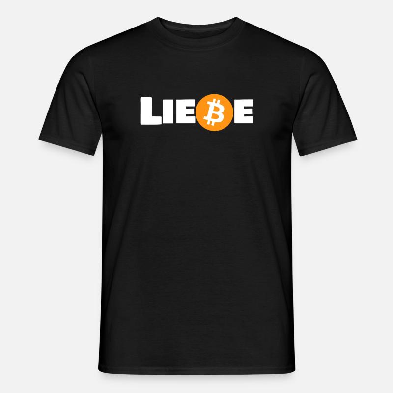 Liebe_Bitcoin - Männer T-Shirt - Schwarz