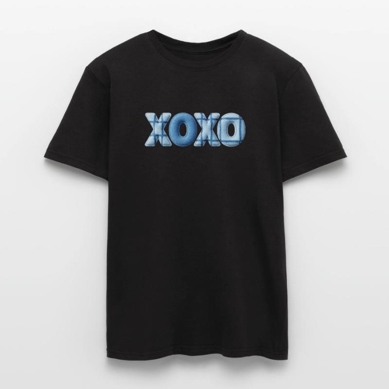 XOXO Patchwork Look mit Stoff Optik Männer T-Shirt