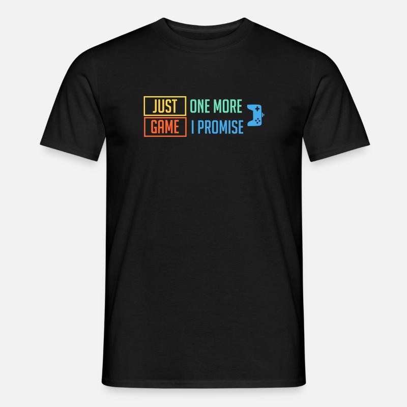 Just 1 More Game - Männer T-Shirt - Schwarz