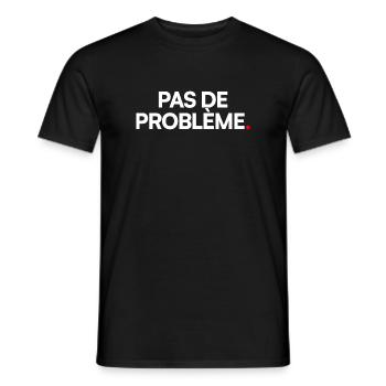 Pas de problème - T-shirt homme - noir - Devant - AI Model Male 178 light (178cm)