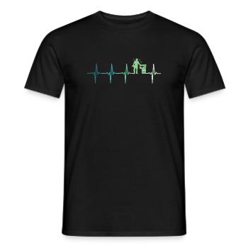 Beekeeper Beekeeper's heartbeat - Men's T-Shirt - black - Front - AI Model Male 178 light (178cm)