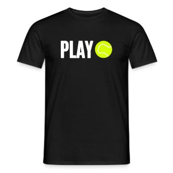 Tennis Tennis Player - Men's T-Shirt - black - Front - AI Model Male 178 light (178cm)