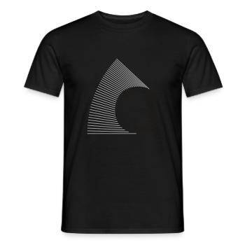 strahlen_typo_G - Männer T-Shirt - Schwarz - Vorne - AI Model Male 178 light (178cm)